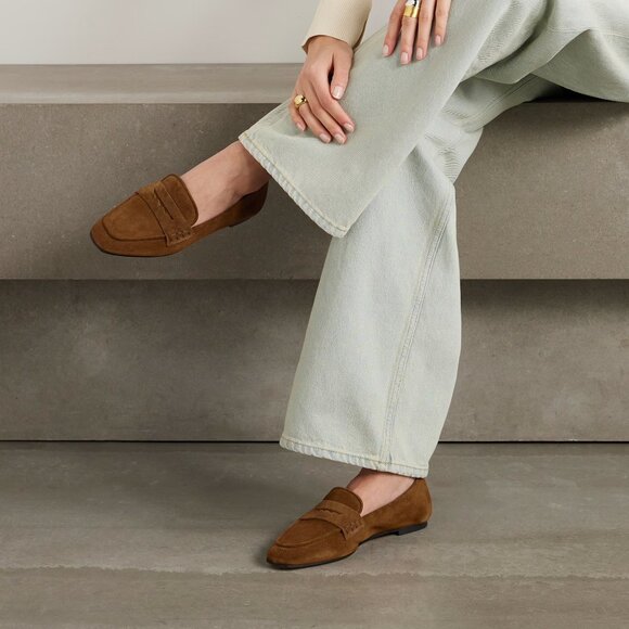 AEYDE Alfie suede loafers | Brown size 6.5 (only worn once!) - Picture 1 of 5